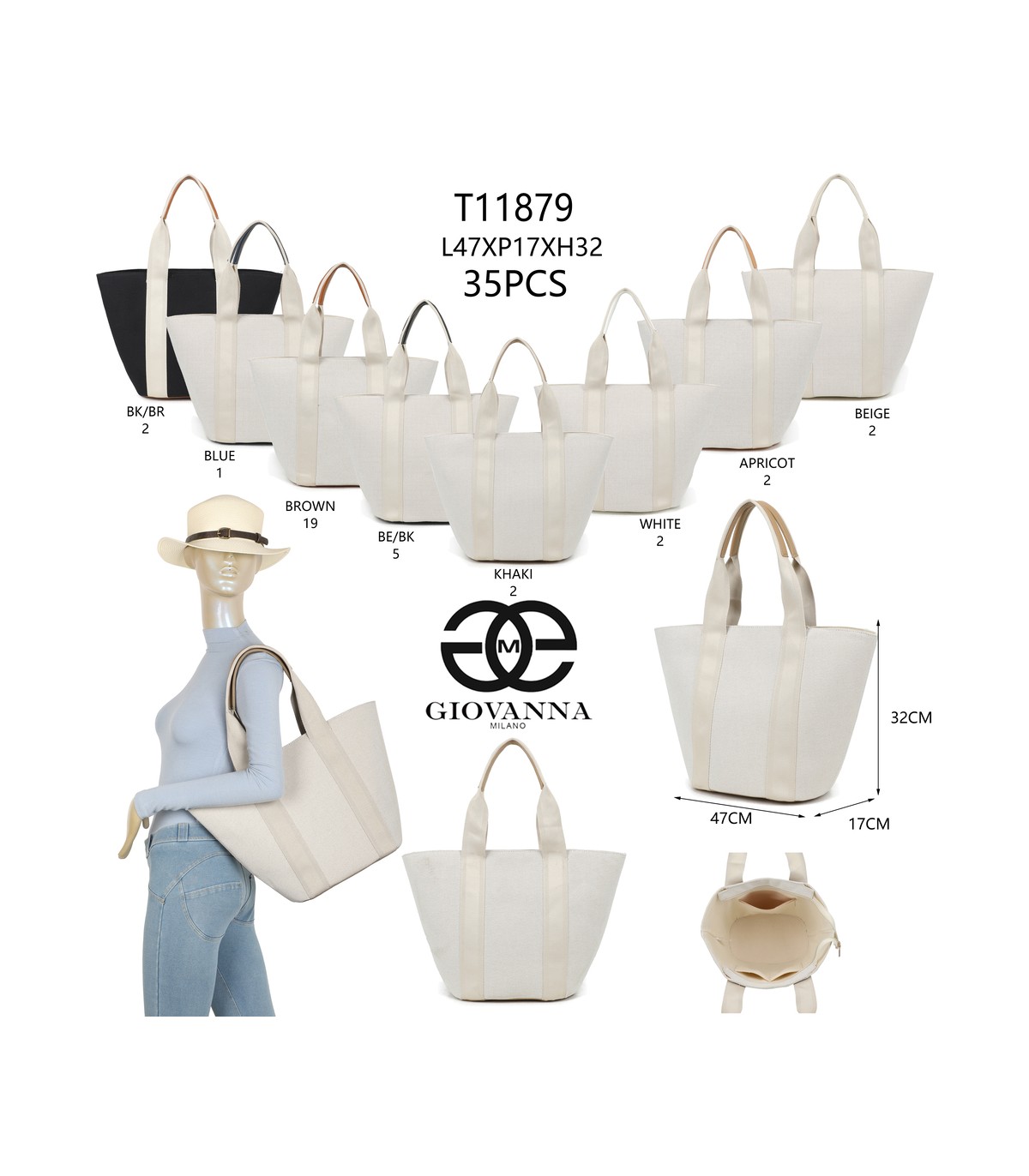 T11879-  Bolso amplio de hombro