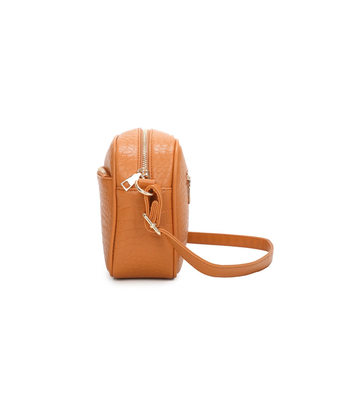 T11892- Bolso rectangular con diversos compartimentos con textura cuarteada