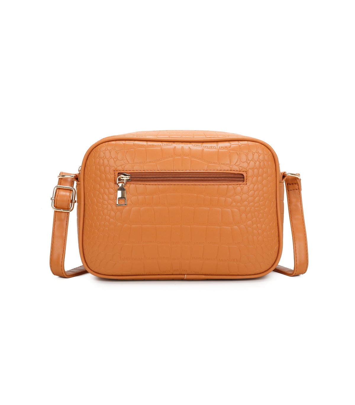 T11892- Bolso rectangular con diversos compartimentos con textura cuarteada