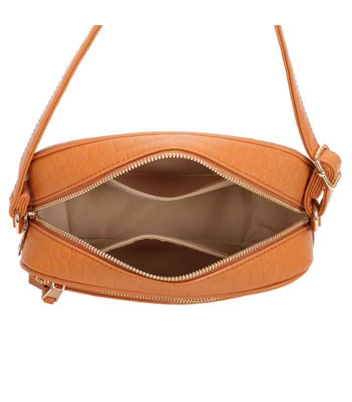 T11892- Bolso rectangular con diversos compartimentos con textura cuarteada