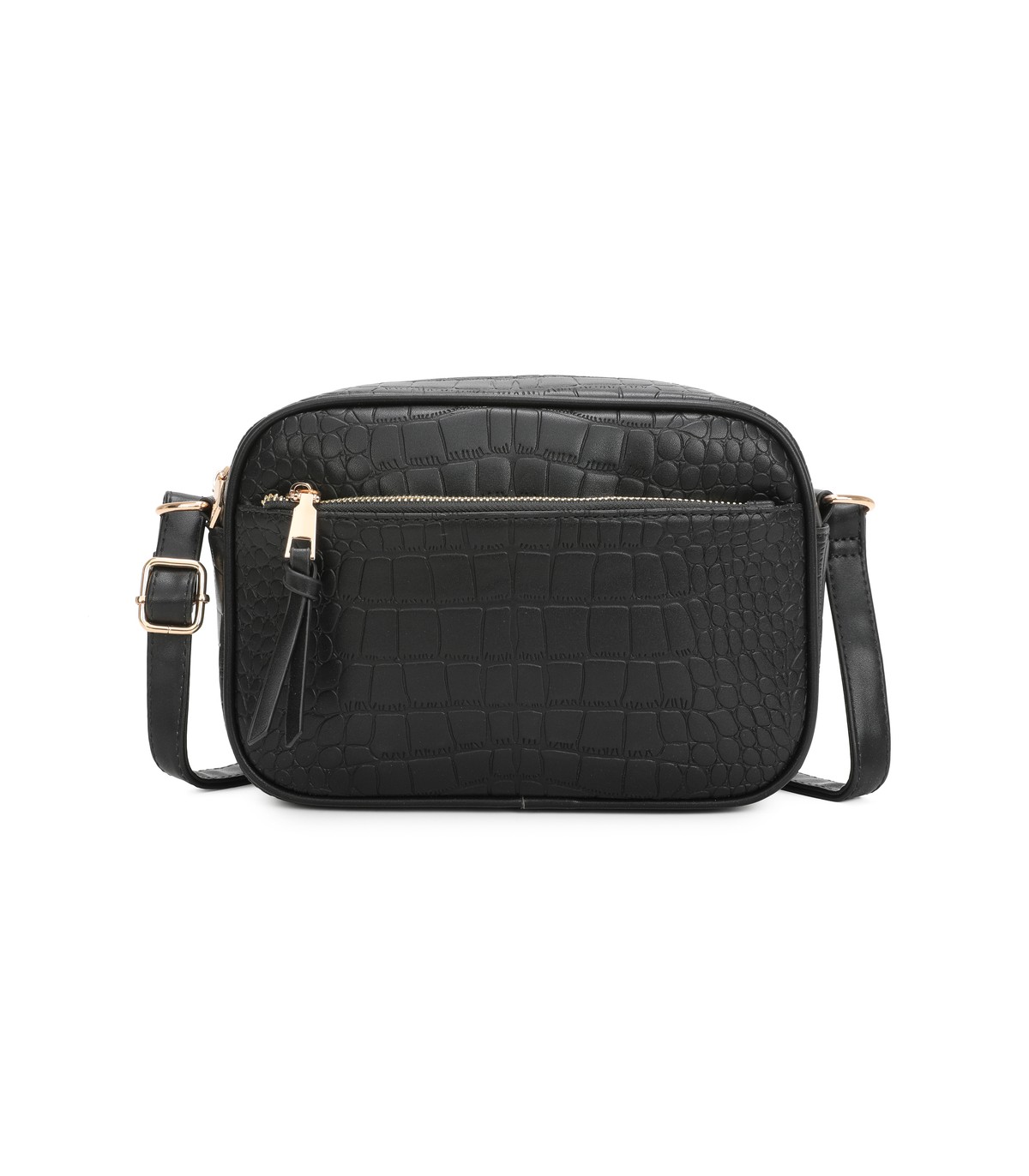 T11892- Bolso rectangular con diversos compartimentos con textura cuarteada