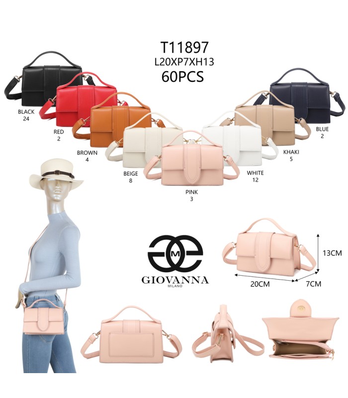 T11897-Bolso bandolera mini con cierre imantado