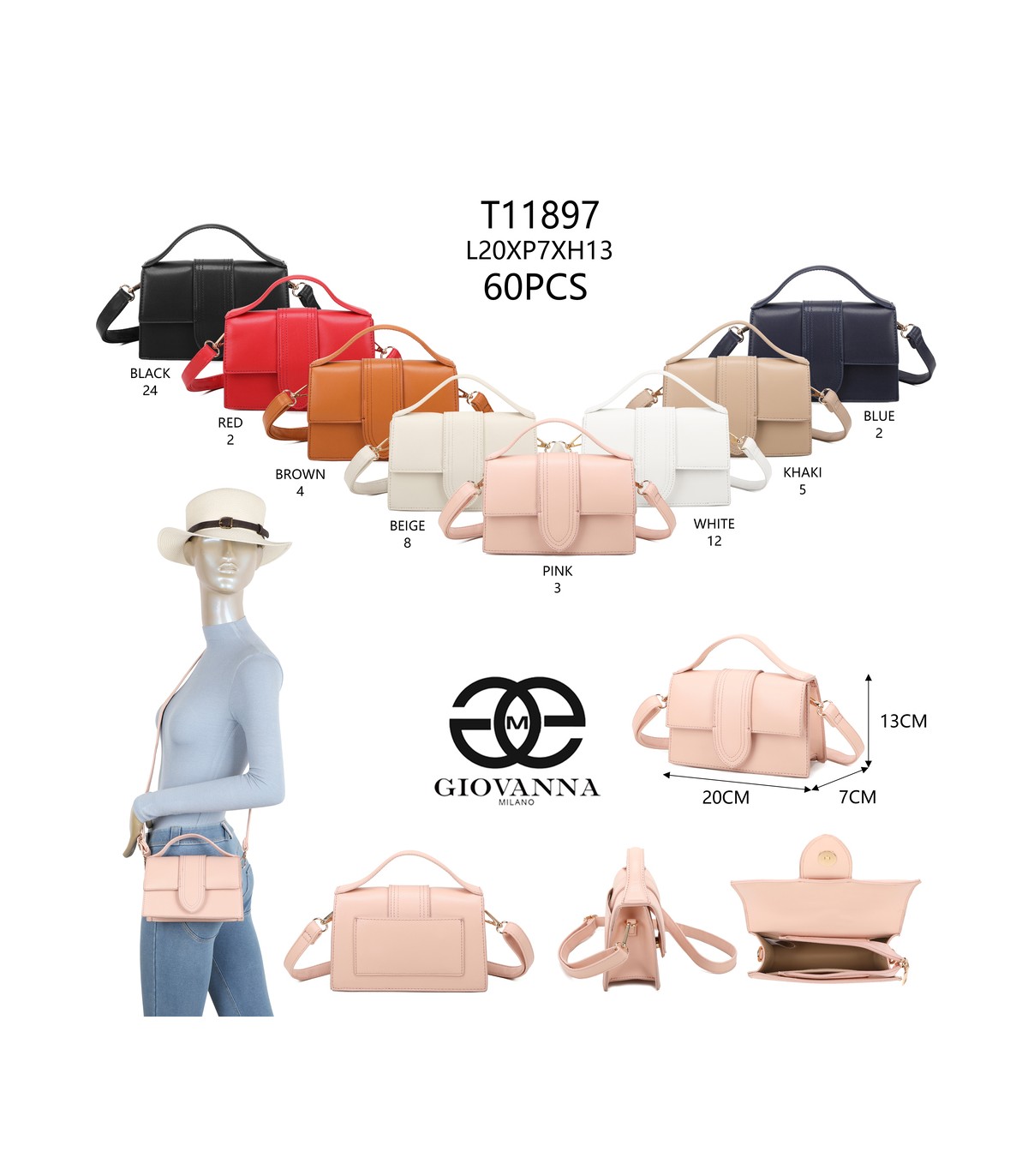 T11897-Bolso bandolera mini con cierre imantado