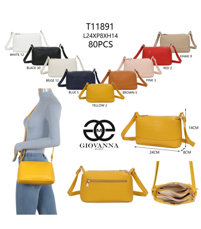 T11891-Bolso bandolera con varios compartimientos