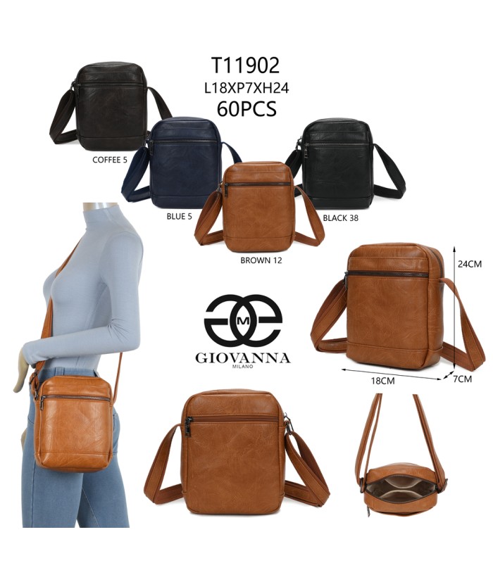 T11902-Bolso Bandolera con Varios compartimientos