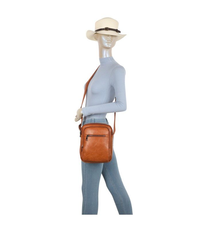 T11906- Bolso bandolera con múltiples bolsillos