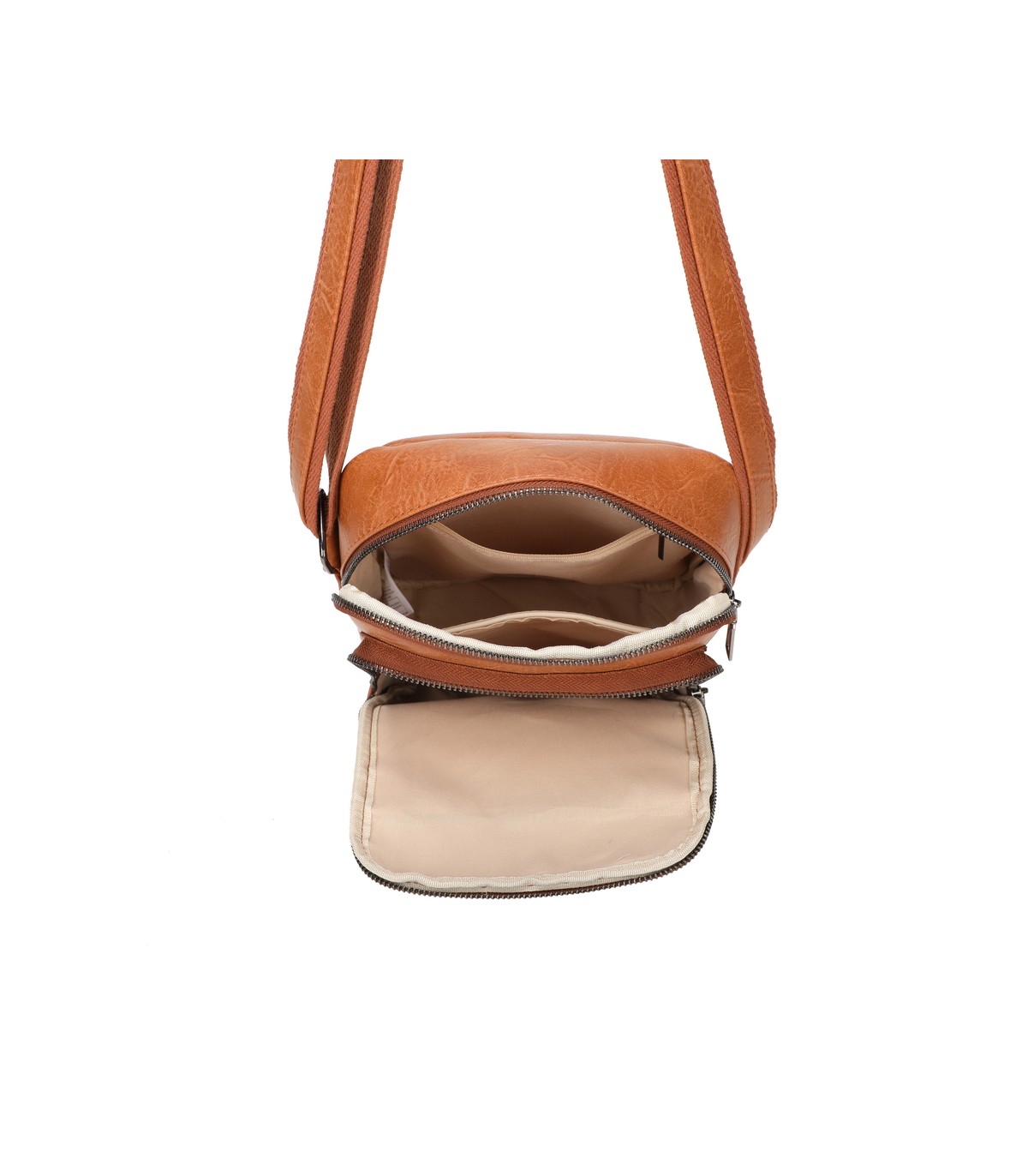 T11906- Bolso bandolera con múltiples bolsillos