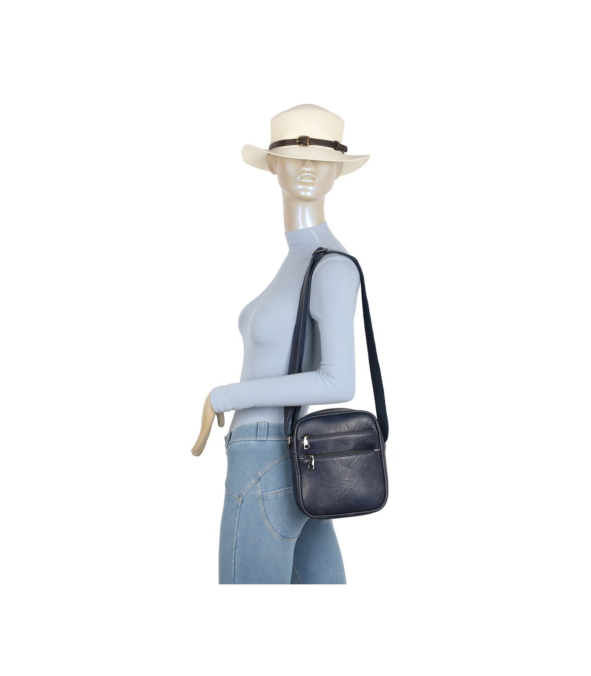 T11912-Bolso de hombro para hombre con múltiples bolsillos