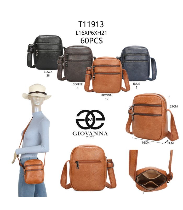 T11913-Bolso multifuncional con múltiples bolsillos