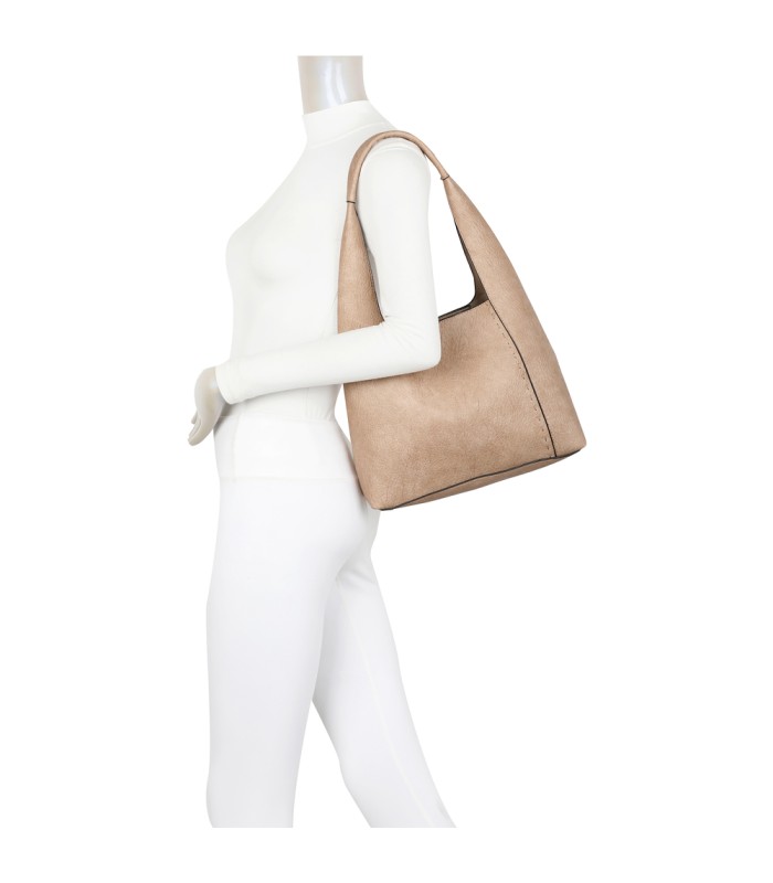 T11739 - Bolso de hombro estilo saco con bandolera y Neceser.