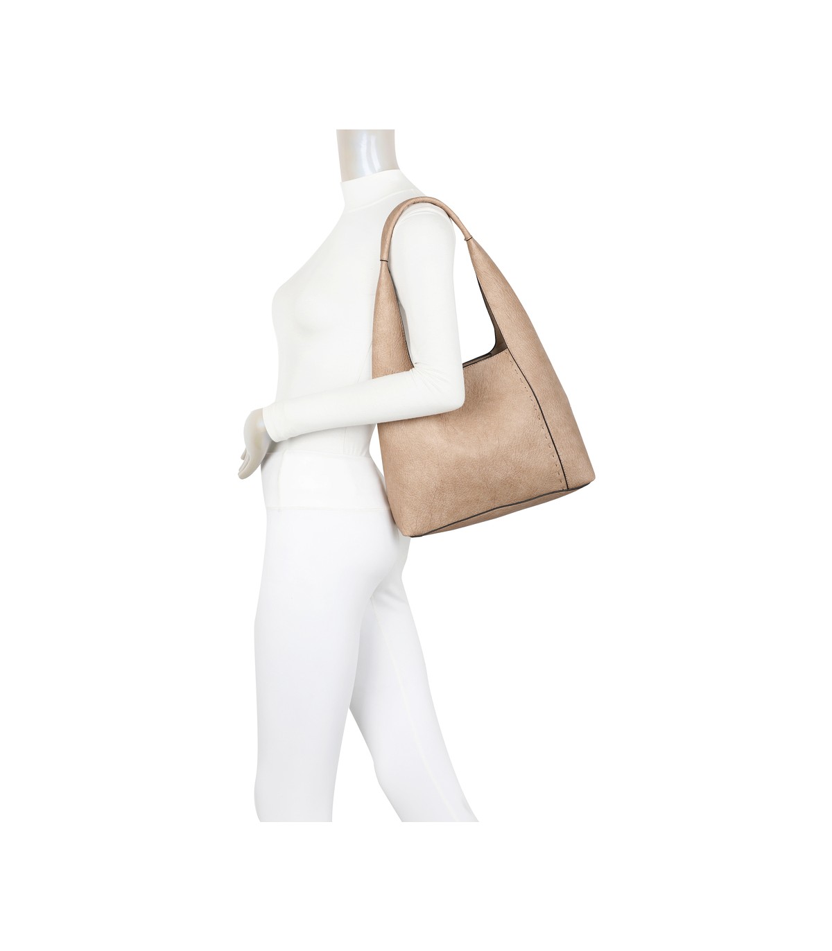 T11739 - Bolso de hombro estilo saco con bandolera y Neceser.