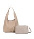 T11739 - Bolso de hombro estilo saco con bandolera y Neceser.
