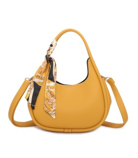 T11579 - Bolso bandolera estilo hobo con pañuelo a juego