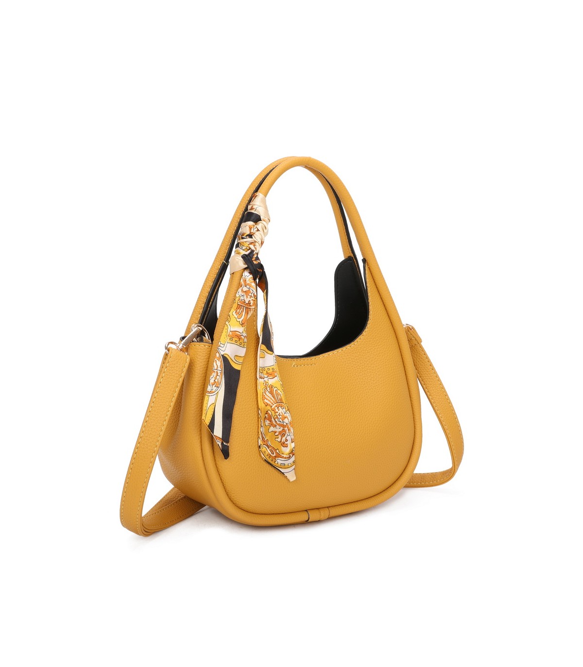 T11579 - Bolso bandolera estilo hobo con pañuelo a juego