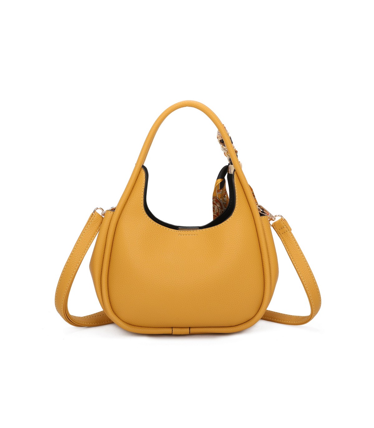T11579 - Bolso bandolera estilo hobo con pañuelo a juego