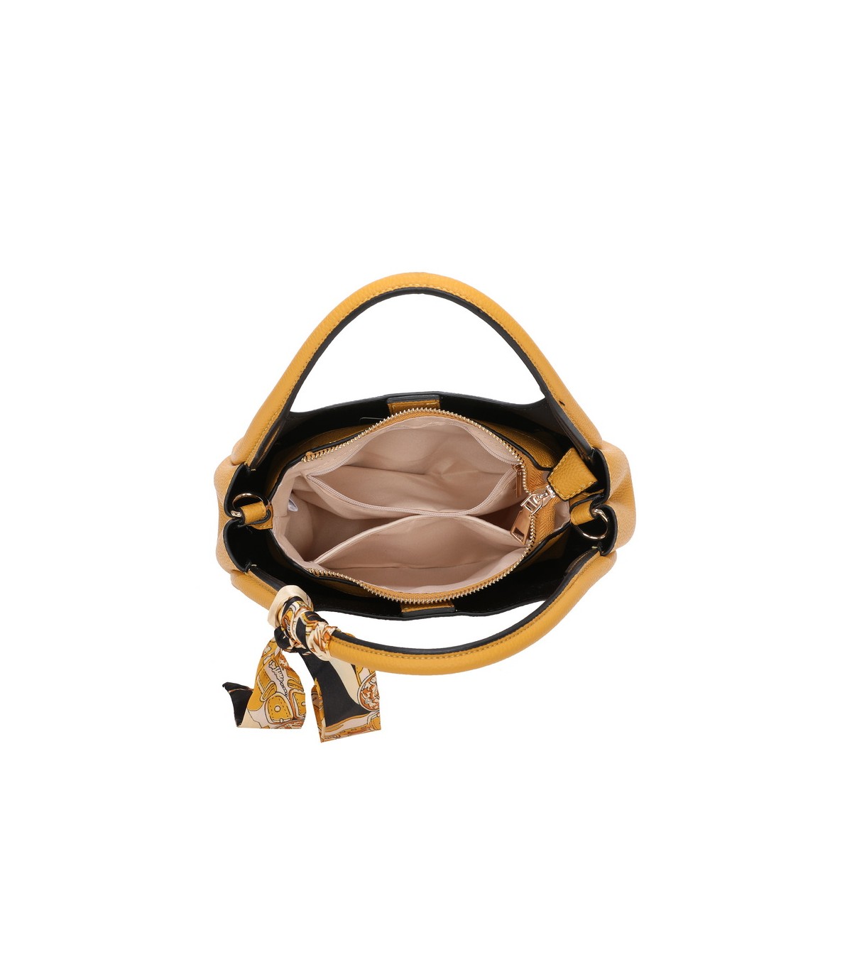 T11579 - Bolso bandolera estilo hobo con pañuelo a juego