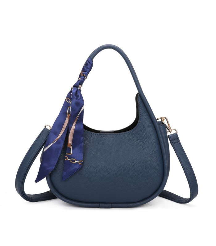 T11579 - Bolso bandolera estilo hobo con pañuelo a juego