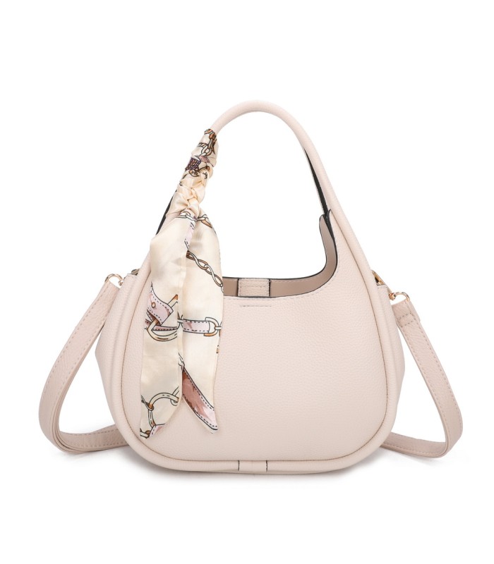 T11579 - Bolso bandolera estilo hobo con pañuelo a juego