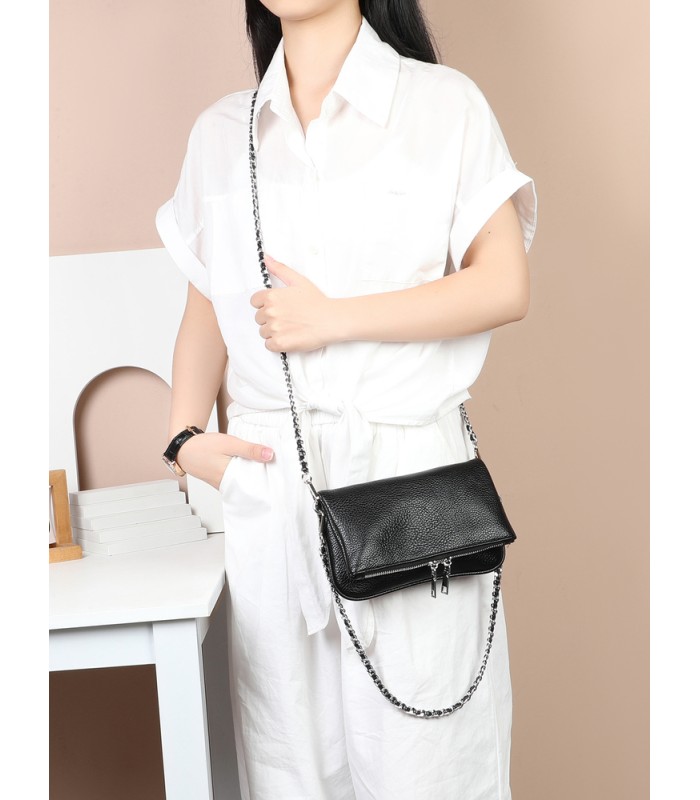 T11914-Bolso Bandolera con cierre y Boton