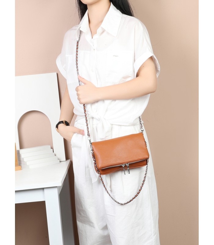 T11914-Bolso Bandolera con cierre y Boton