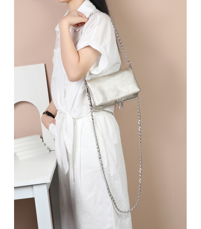 T11914-Bolso Bandolera con cierre y Boton