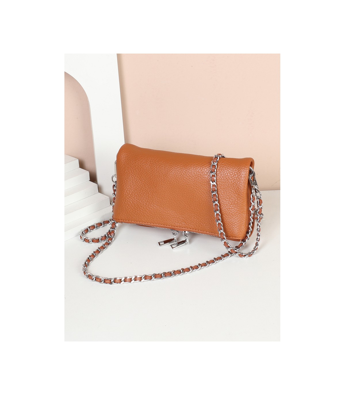 T11914-Bolso Bandolera con cierre y Boton