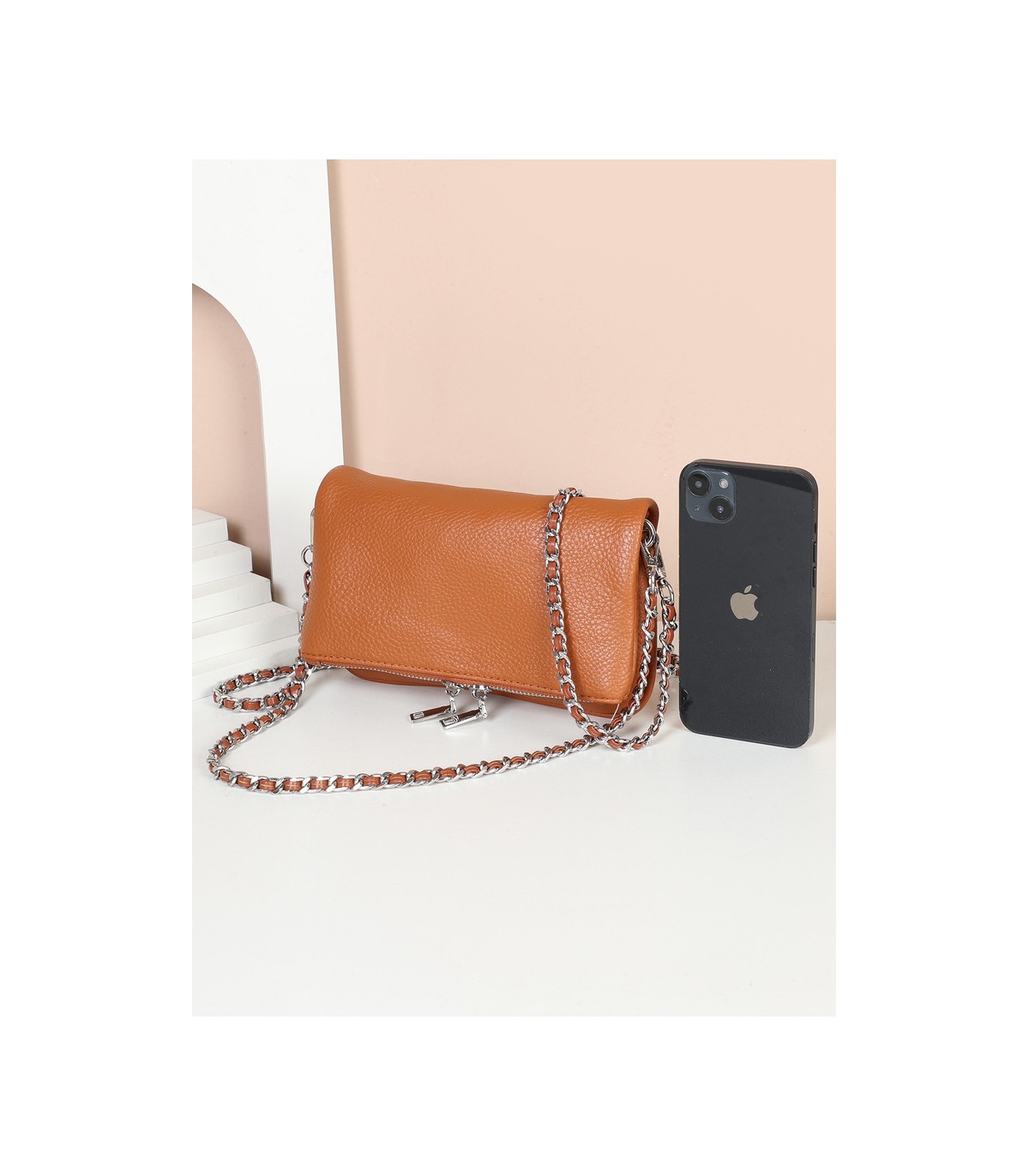 T11914-Bolso Bandolera con cierre y Boton