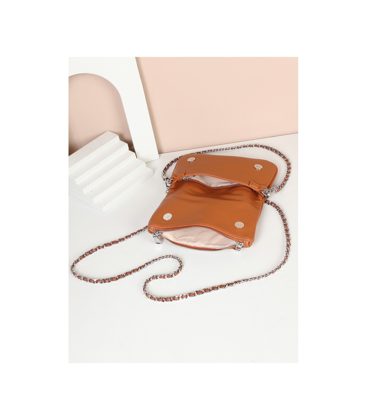 T11914-Bolso Bandolera con cierre y Boton