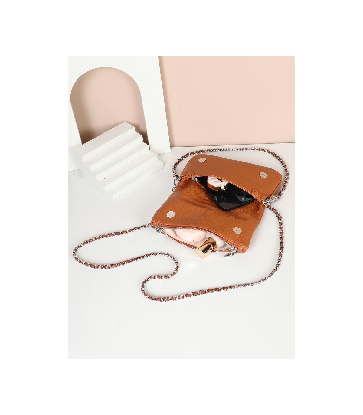 T11914-Bolso Bandolera con cierre y Boton
