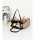 T11575 - Bolso con bandolera de estilo bicolor con un bolsillo de cremallera frontal