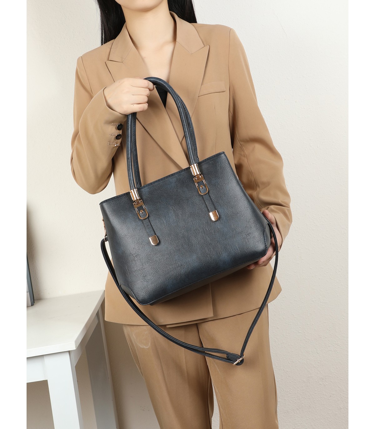 T10150 - Bolso de asa con doble compartimento