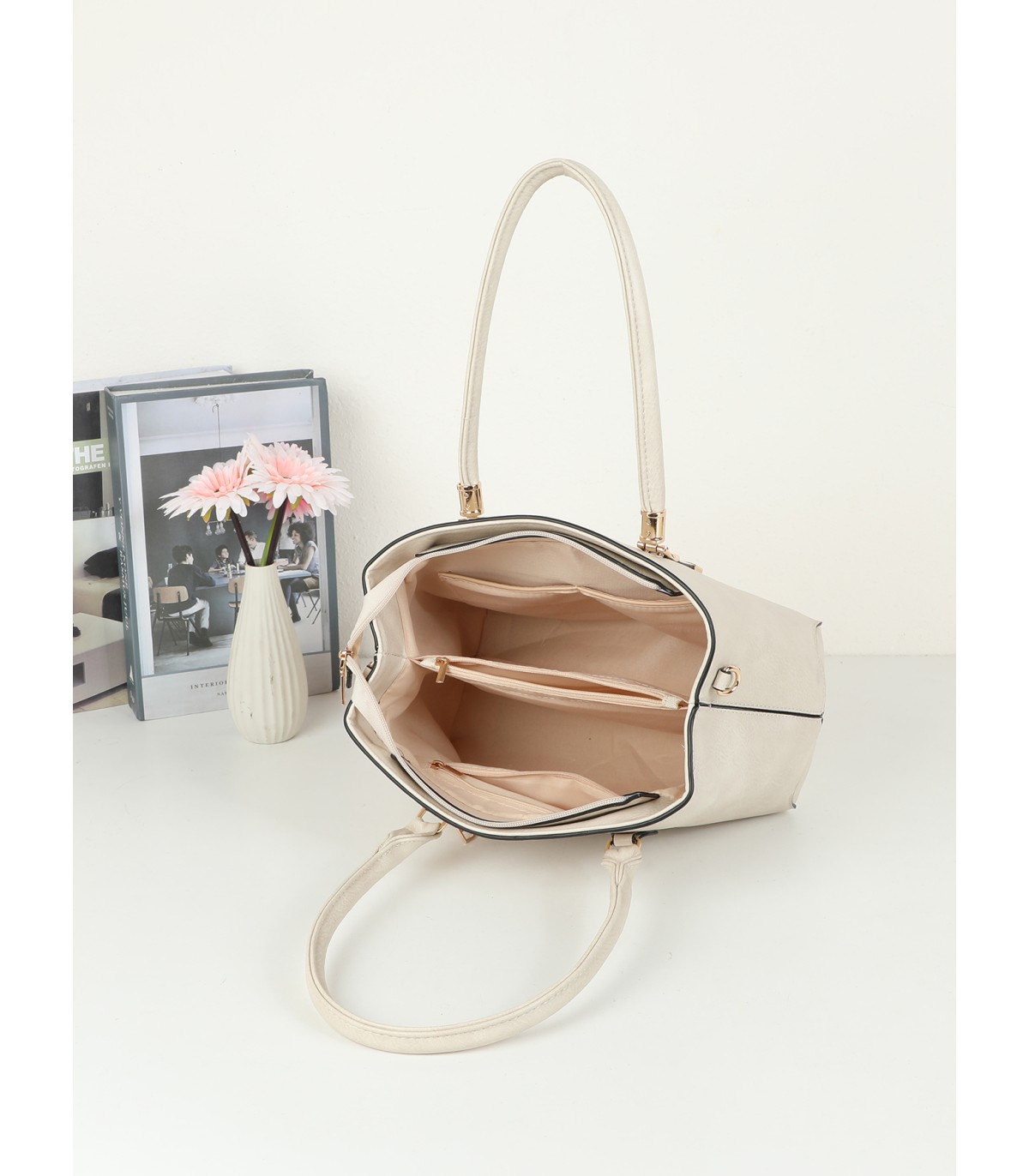 T10150 - Bolso de asa con doble compartimento