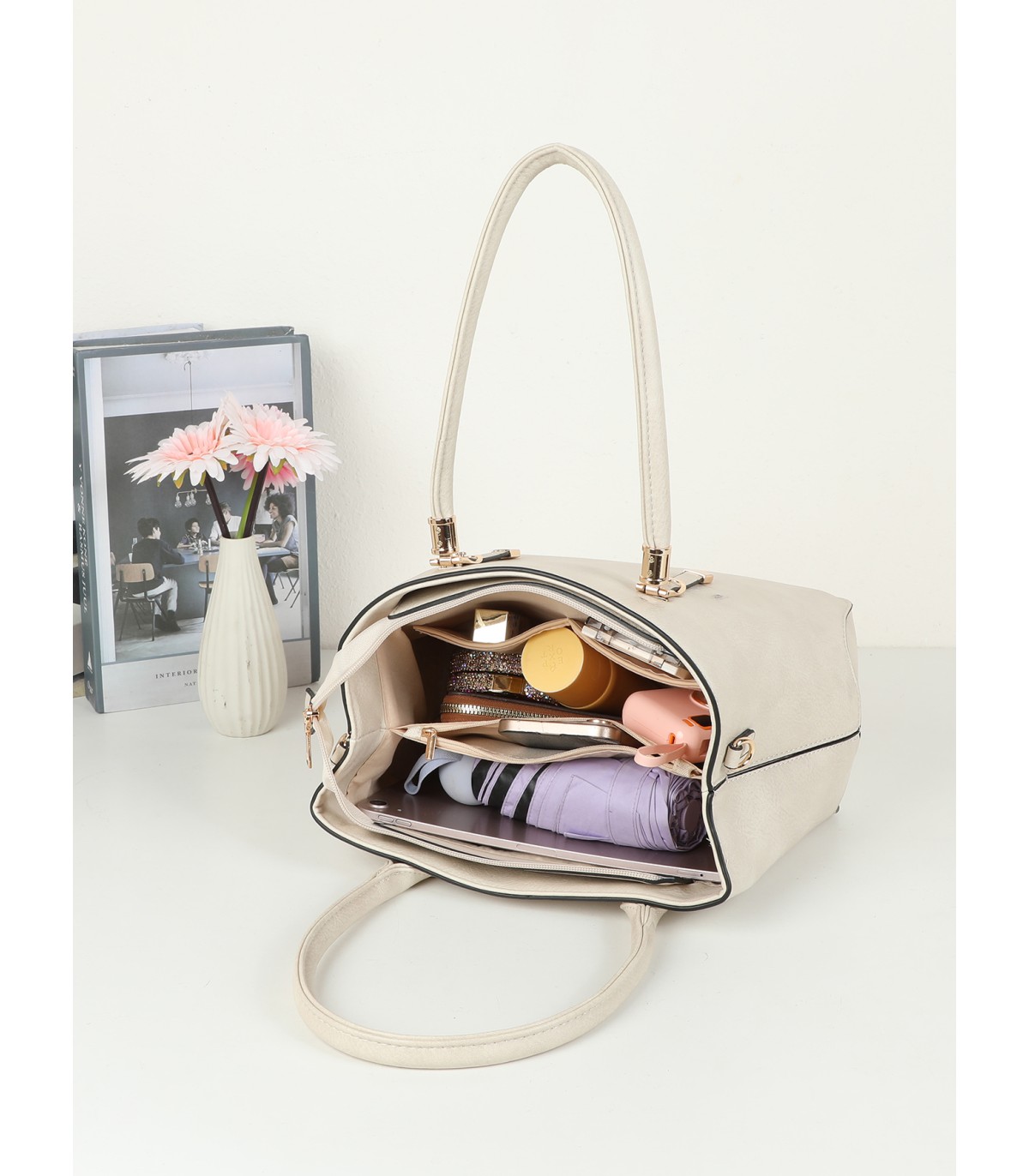 T10150 - Bolso de asa con doble compartimento