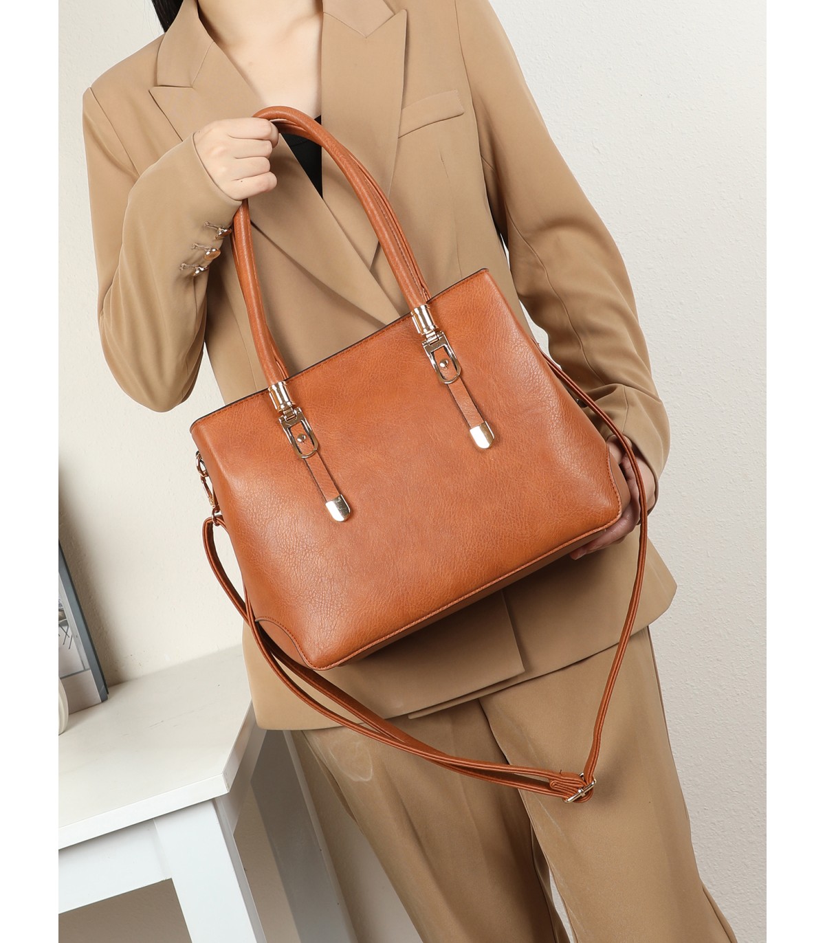 T10150 - Bolso de asa con doble compartimento