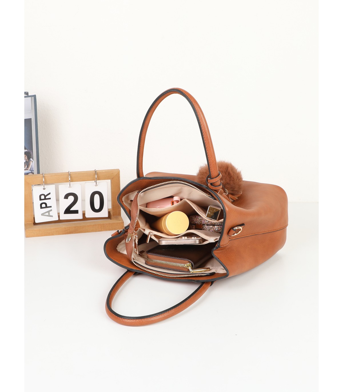 T11620 - Bolso bandolera para mujer con asas para la mano