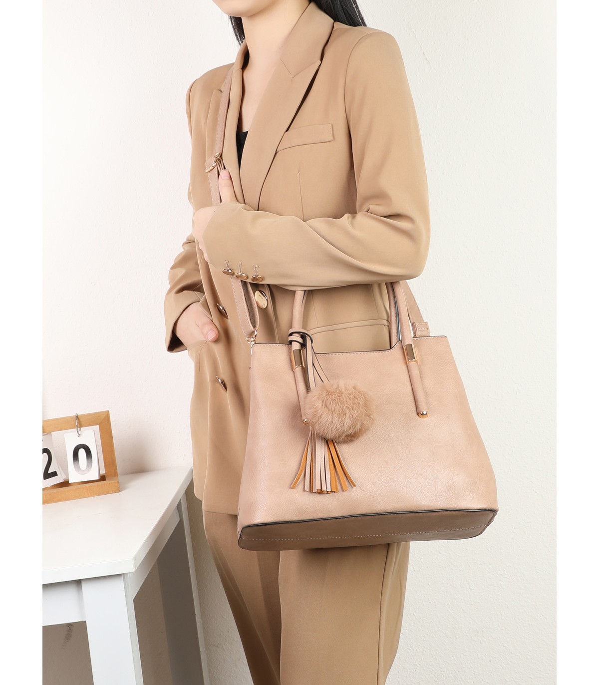 T11620 - Bolso bandolera para mujer con asas para la mano