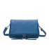 T11537 - Bolso bandolera con emblema triangular bordado y cierre botón