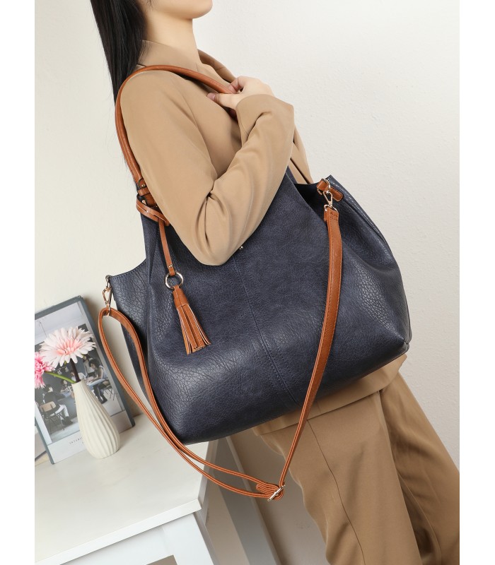 T11737 - Bolso neceser con bandolera de asas anchas y altas para colgarlo del hombro