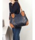 2863 - Bolso bandolera con asa para el hombro y cremalleras de adorno frontales
