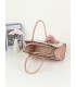 T10163 - Bolso de hombro con pompón y estilo triangular