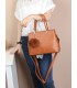 T10735 - Bolso de hombro con pompón y bandolera cierre de cremallera