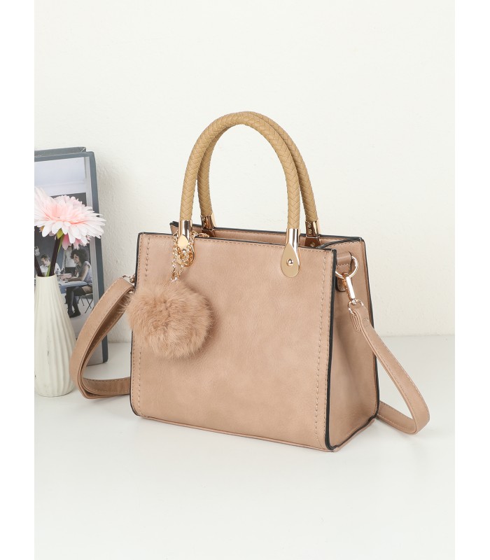 T10740 - Bolso de hombro con pompón