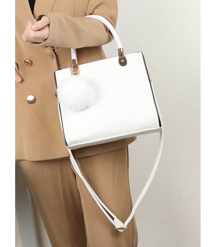 T10740 - Bolso de hombro con pompón