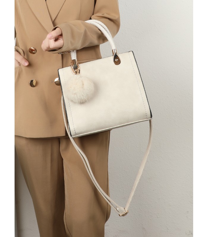 T10740 - Bolso de hombro con pompón
