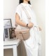 T11570 - Bolso estilo riñonera con borlas