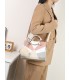 T11611 - Bolso de mano con asas redondas y borla a juego