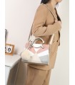 T11611 - Bolso de mano con asas redondas y borla a juego