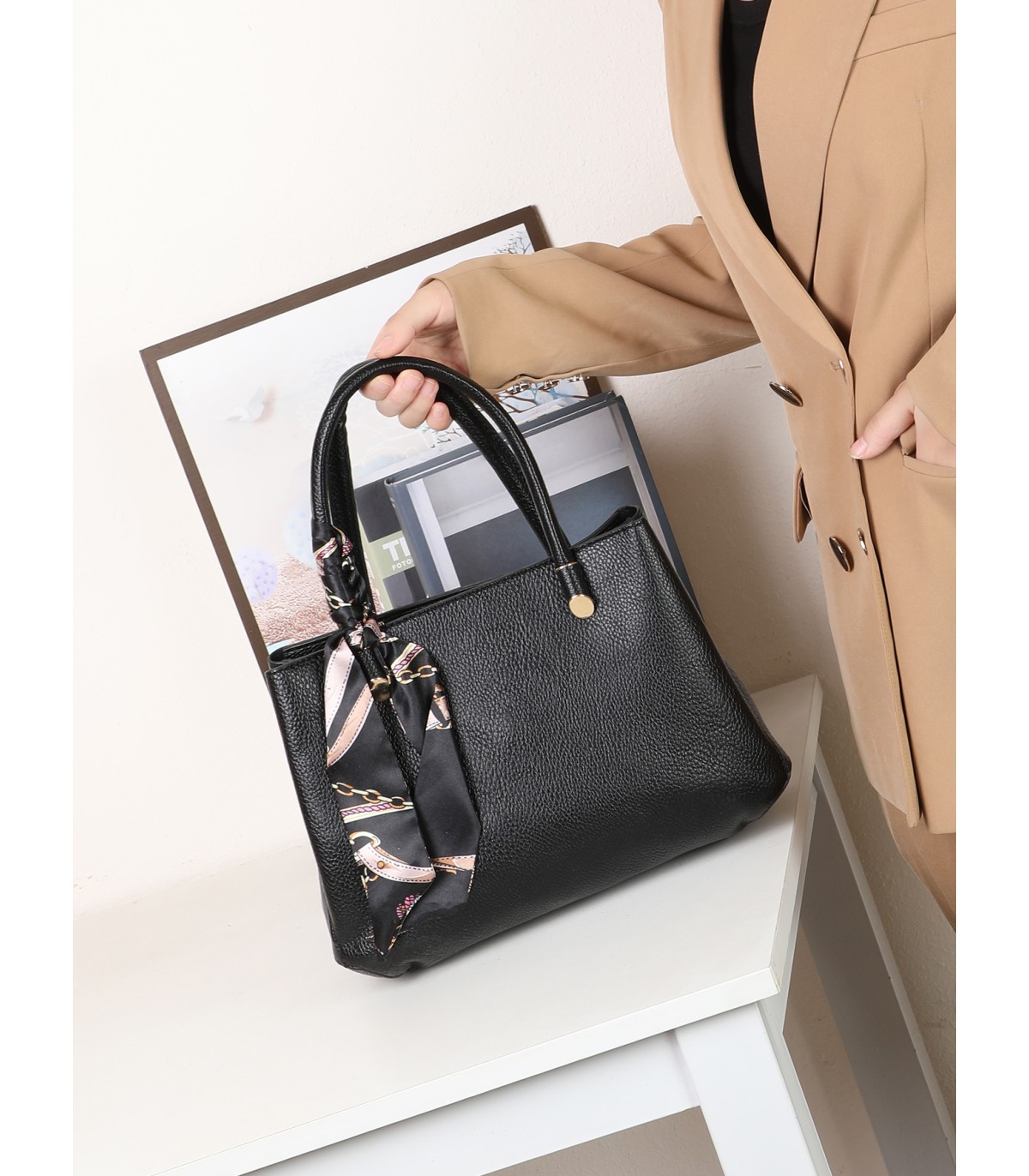 T11636 - Bolso bandolera con pañuelo