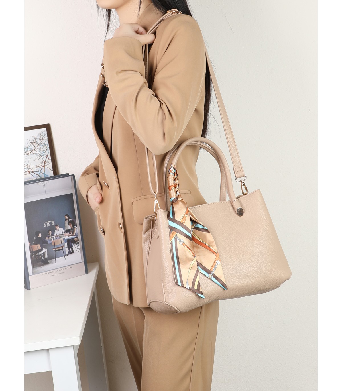 T11636 - Bolso bandolera con pañuelo