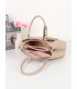 T11640 - Bolso bandolera con pañuelo y asas cortas